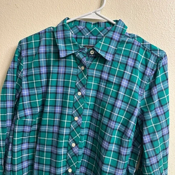 Talbots Plaid Button Down Shirt Size Medium - Picture 3 of 6